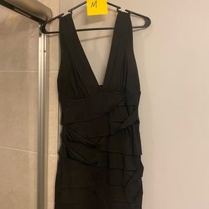 Deep V bandage mini dress